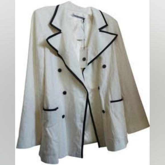 NWT European designer contrast trimmed jacket - Picture 1 of 1